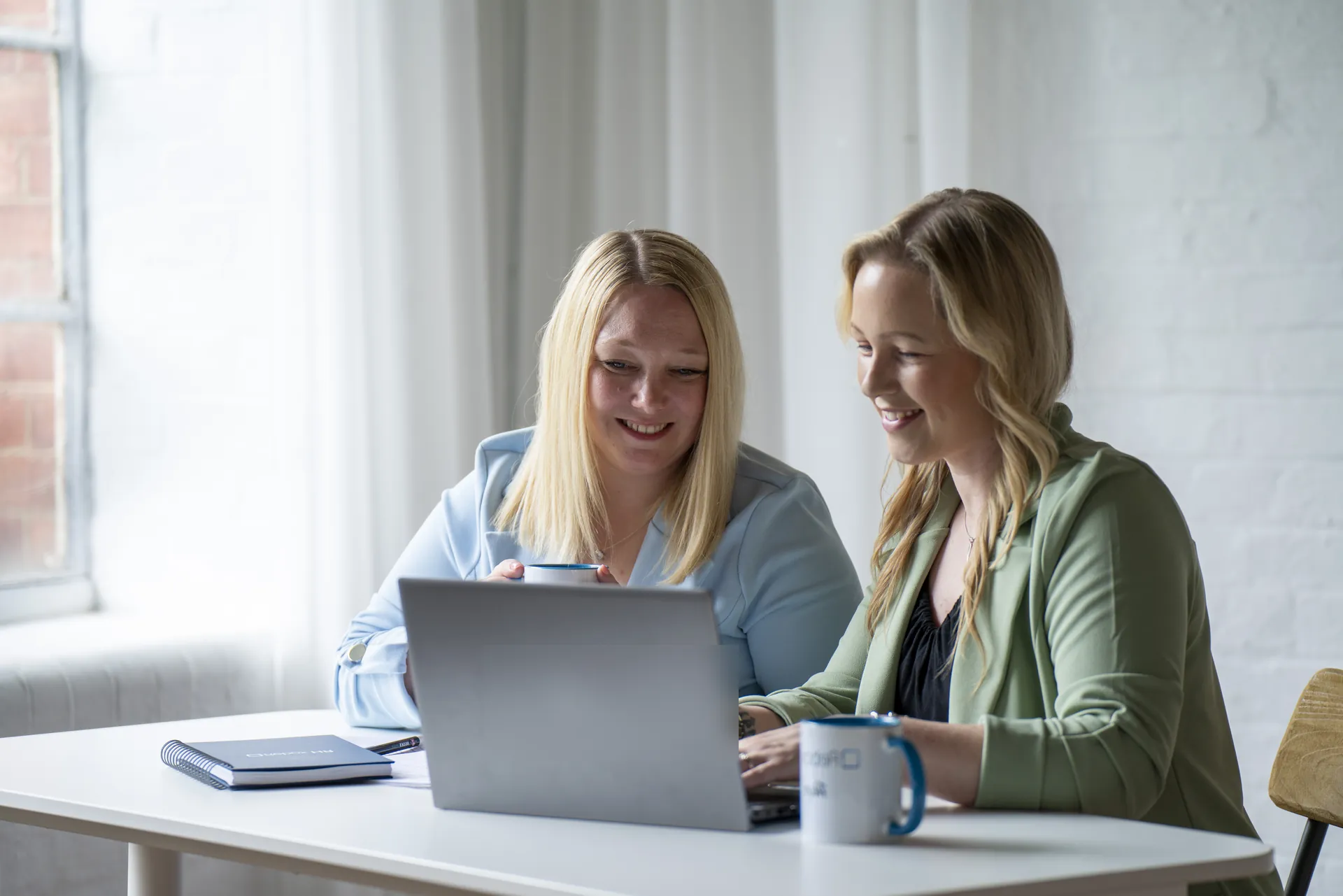 Rebox HR directors Natalie Ellis and Faye Ramsey working together